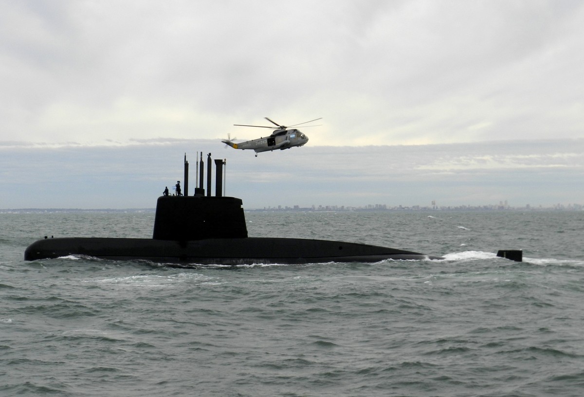 This 2013 photo provided by the Argentina Navy shows an ARA San Juan, a German-built diesel-electric vessel, near Buenos Aires, Argentina. Argentina's Navy said Friday, Nov. 17, 2017, it has lost ...