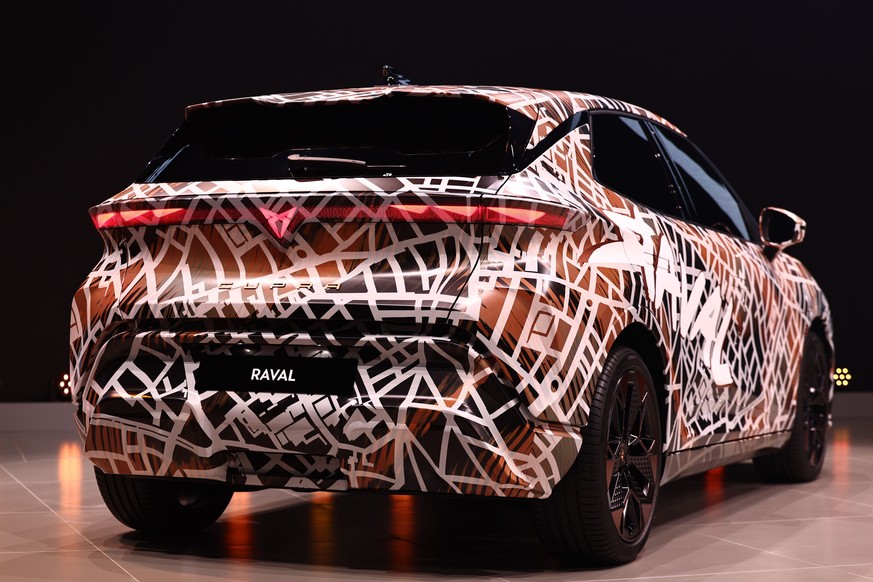 epa12359595 Cupra Raval is presented during the Volkswagen Group media preview in Munich, Germany, 07 September 2025. The International Motor Show Germany IAA Mobility 2025 takes place in Munich from  ...