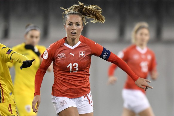 ARCHIVBILD ZUM KEYSTONE-SDA-TEXT ZU LIA WAELTI --- Swiss Lia Waelti during the UEFA Women&#039;s Euro 2021 Group H qualifying soccer match between Switzerland and Romania in Schaffhausen, Switzerland, ...