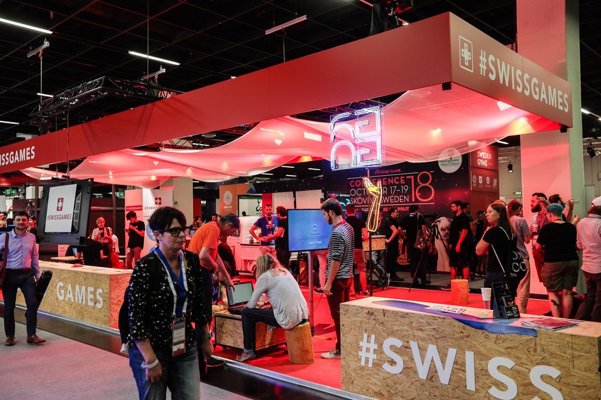 Der SwissGames-Stand (gamescom 2018)