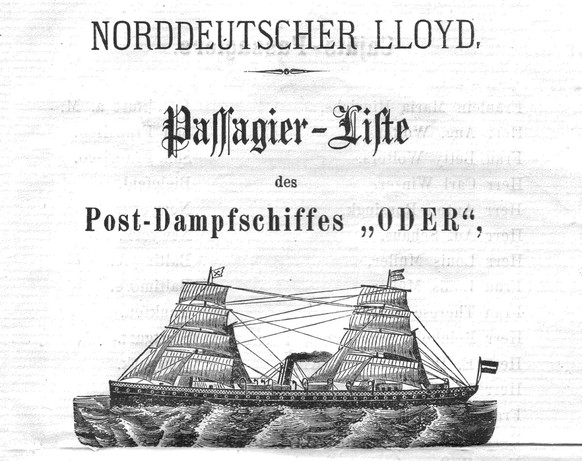 Die Oder war zwei Jahre im Atlantikdienst, anschliessend diente das Schiff als erster deutscher Reichspostdampfer. 1887 lief sie bei der Rückreise aus Shanghai auf ein Riff. Bei der Erkundung der Lage ...