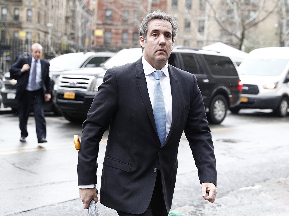 epa06673458 Attorney Michael Cohen, US President Donald J. Trump's long-time personal attorney arrives at Federal Court for a hearing in New York, New York, USA, 16 April 2018. Cohen's hotel ...