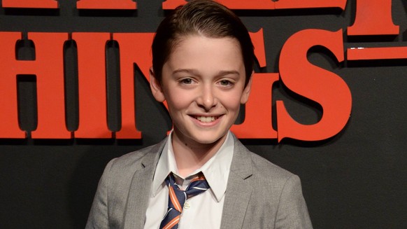 Cast member Noah Schnapp attends Netflix s supernatural mystery thriller Stranger Things at Mack Sennett Studios in Los Angeles on July 11, 2016. Storyline: A strange town where everyone knows everyon ...