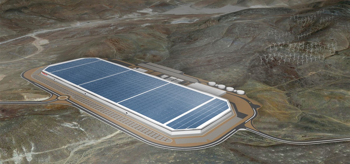 Teslas&nbsp;Gigafactory für die Akkuproduktion.