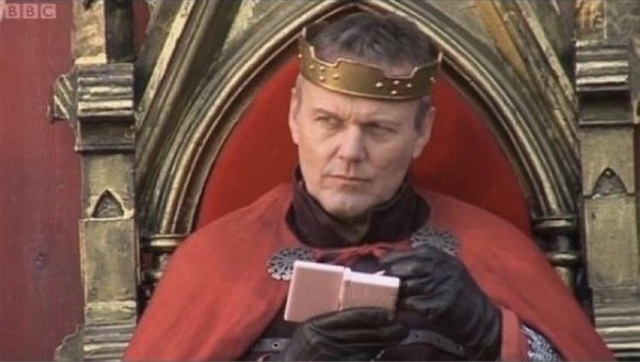 Anthony Stewart am Set von Merlin