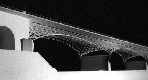 Skizze der Basler Brücke von Calatrava.