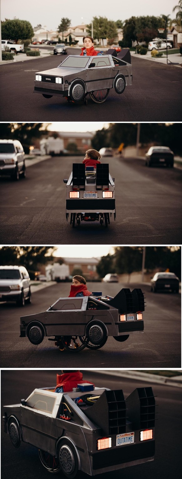 Crazy Halloween Costume: Delorean from Back to the Future