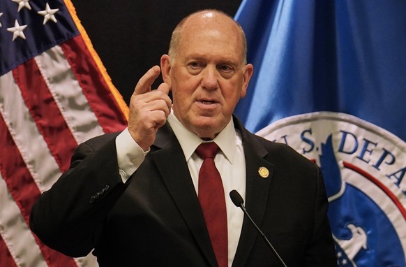 FILE - White House border czar Tom Homan holds a news conference at the Bishop Whipple Federal building on Wednesday, February. 4, 2026 in Minneapolis. (AP Photo/Ryan Murphy, File)
Tom Homan