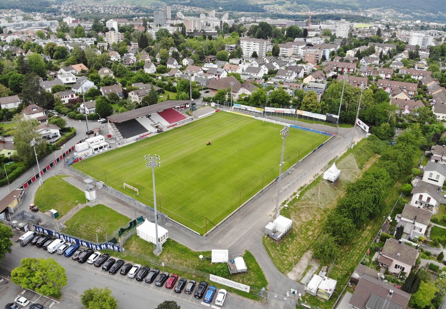 Foto Manuel Geisser 25.5.2020 Aarau AG : Stadion Br�gglifeld FC Aarau , Coronavirus Pause *** Photo Manuel Geisser 25 5 2020 Aarau AG Stadium Br�gglifeld FC Aarau , Coronavirus break PUBLICATIONxNOTxI ...