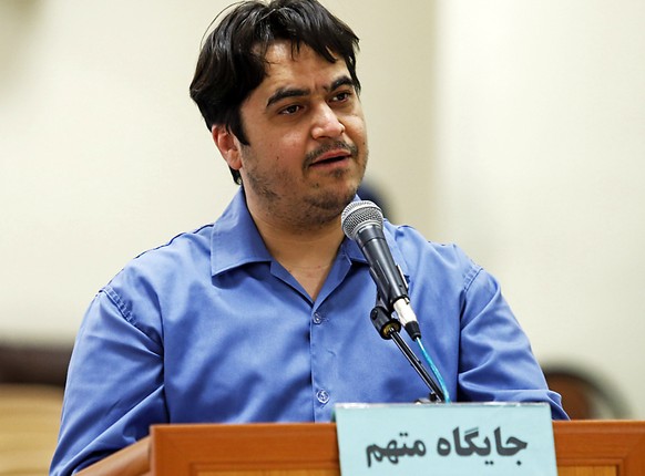 ARCHIV - Der Journalist und Blogger Ruhollah Sam spricht w
