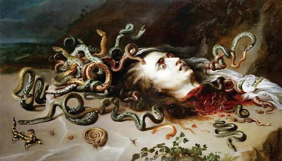 RUBENS: HEAD OF MEDUSA, c1617-18. Oil on canvas by Peter Paul Rubens, c1617-18. PUBLICATIONxNOTxINxUSAxCANxUKxFRAxESPxJPN Copyright: xGRANGERx/xGRANGERx 0642096