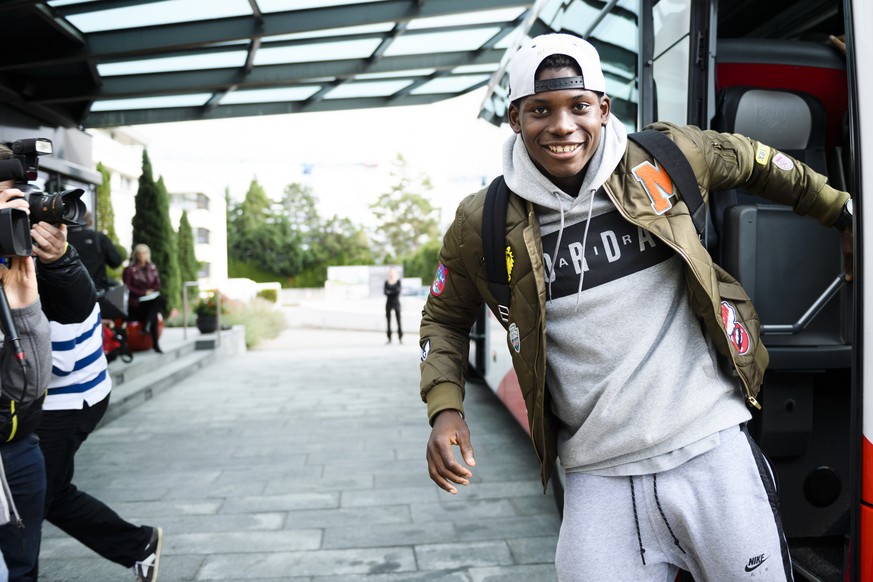 Breel Embolo fotografiert anlaesslich des Zusammenzuges der Nationalmannschaft Fussball fotografiert am 3. Oktober 2016 in Feusisberg. (KEYSTONE/Manuel Lopez)