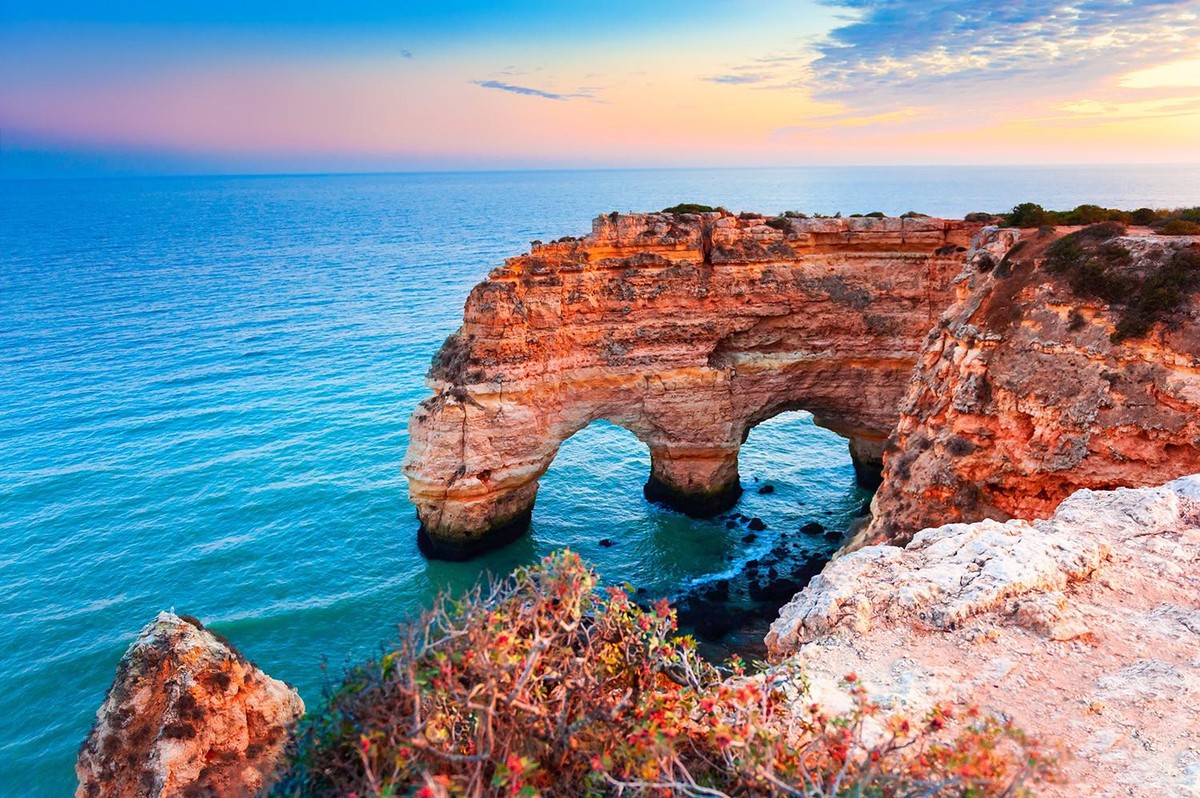 Herz der Algarve Portugal Natur in Herzform (Seen, Insel, Fels)