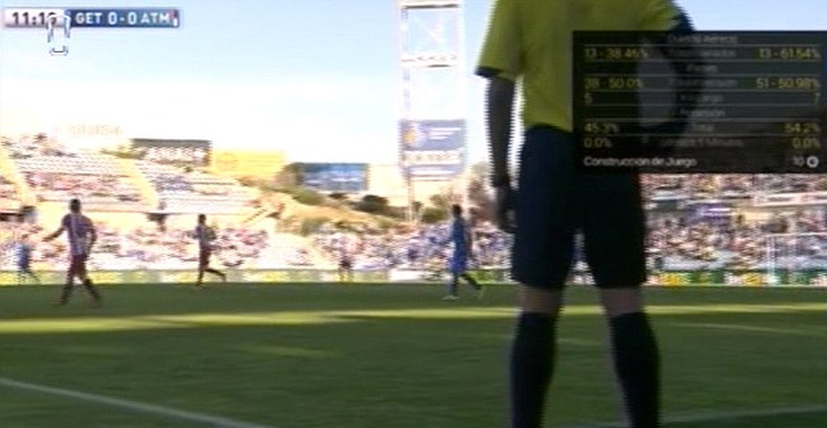 So könnte Burgos das Spiel gesehen haben. Oben rechts die Statistiken.