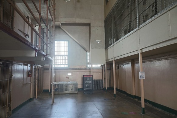 Photos of Alcatraz island and prison in San Francisco Bay