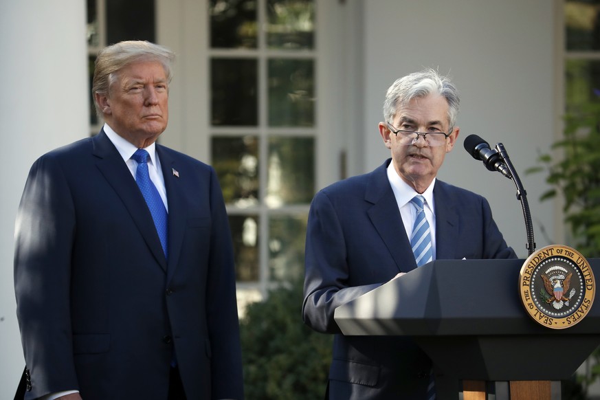 Federal Reserve board member Jerome Powell speaks after President Donald Trump announced him as his nominee for the next chair of the Federal Reserve in the Rose Garden of the White House in Washingto ...