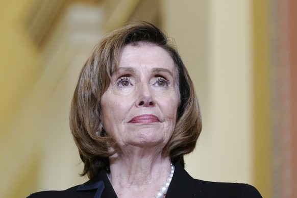 Speaker of the House Nancy Pelosi, D-Calif., speaks as she welcomes Israeli President Isaac Herzog, Tuesday, Oct. 25, 2022, on Capitol Hill in Washington. (AP Photo/Mariam Zuhaib)