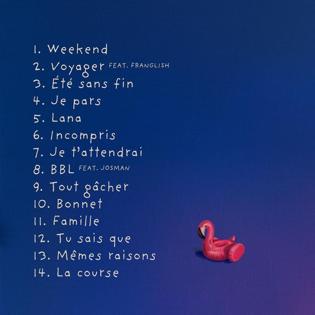 En légende, sur son compte Instagram: «ÉTÉ SANS FIN, chapitre 1 à 14. Album dispo le 29 mars».