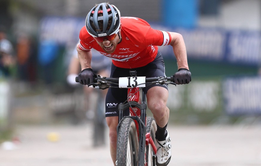 MTB Race VTT - Internazionali d Italia Series - . Nals - Nalles, Italy on April 10, 2021. In action Mathias Flueckiger SUI Pierre Teyssot/ESPA-Images Nals - Nalles USA - ZUMAcs12 20210410_zaf_cs12_021 ...