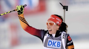 Deutschlands Schlussläuferin Laura Dahlmeier.