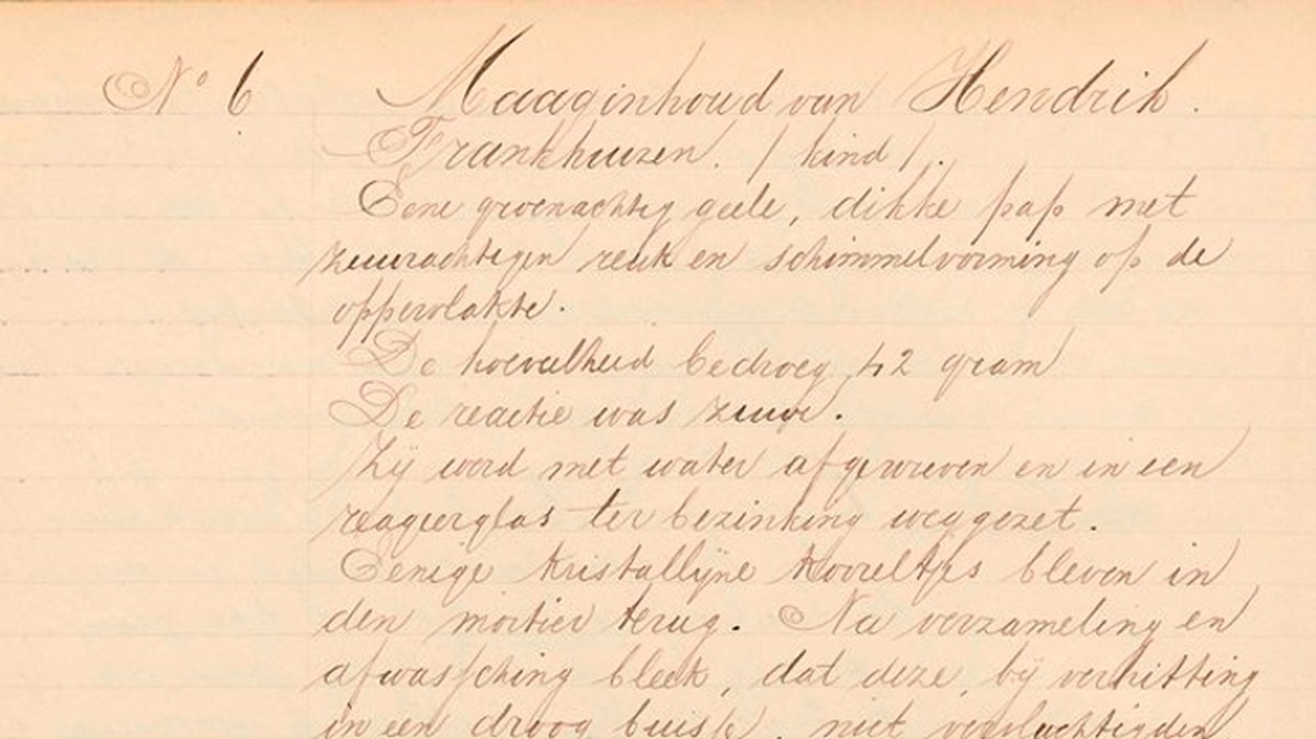 Maria Catharina Swanenburg (Goeie Mie), Giftmischerin von Leiden, Obduktionsbericht, Ausschnitt, Mageninhalt von Hendrik Frankhuizen jun.
https://web.archive.org/web/20170909125018/https://www.bibliot ...