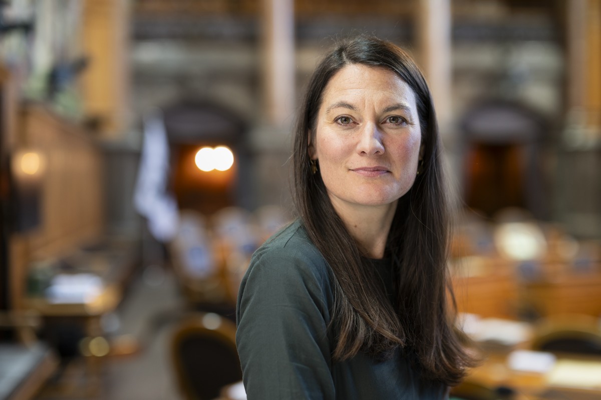 Portrait von Staenderaetin Tiana Angelina Moser, GLP-ZH, am Rand der Fruehjahrssession der Eidgenoessischen Raete, am Mittwoch, 5. Maerz 2025 im Staenderat in Bern. (KEYSTONE/Alessandro della Valle)