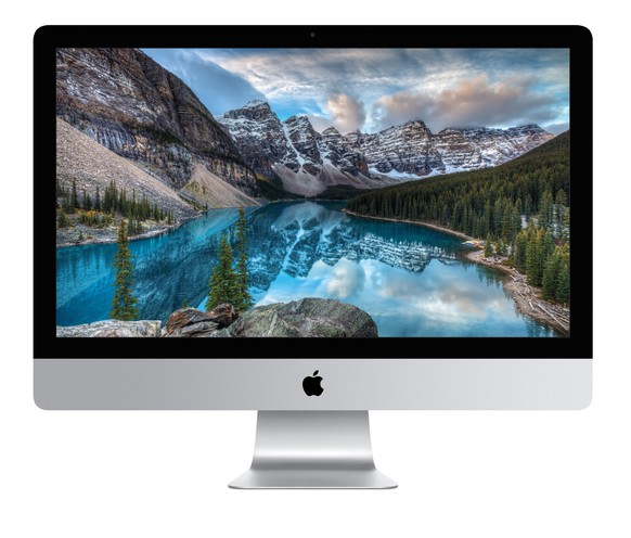 This product image provided by Apple shows a 27-inch iMac with Retina 5K display. The Cupertino, Calif.-based company on Tuesday, Oct. 13, 2015 said its 21.5-inch iMac will have a Retina 4K display, w ...