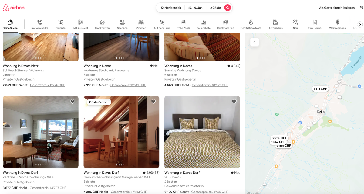 Airbnb Davos WEF