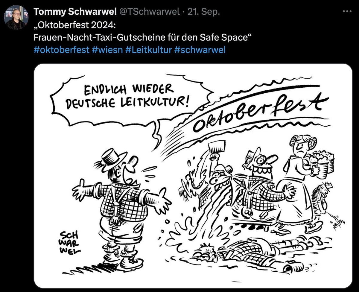 Oktoberfest-Karikatur