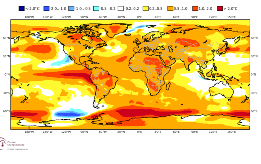 Langfristige Temperatur-Prognosen, Juni/Juli/August 2023, globale Temperaturen