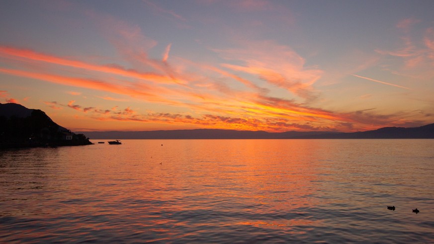 Sonnenuntergang in der Schweiz
