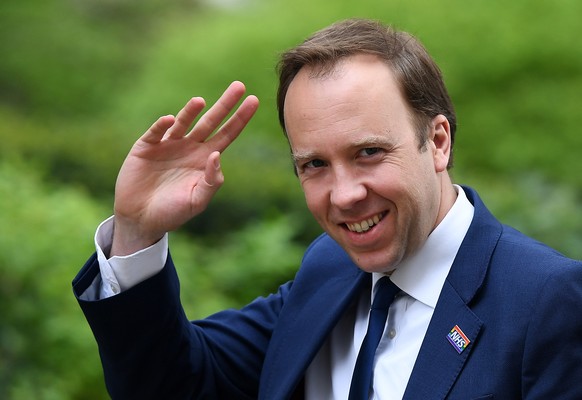 epa07598937 (FILE) - British Health Secretary Matt Hancock arrives for a Cabinet meeting at Downing Street in London, Britain, 23 April 2019 (reissued 25 May 2019). British media reports on 25 May 201 ...