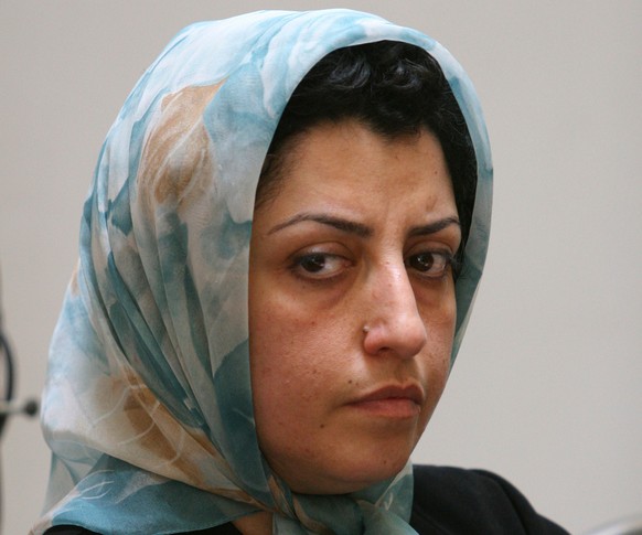 FILE - Prominent Iranian human rights activist Narges Mohammadi attends a meeting on women's rights in Tehran, Iran, Aug. 27, 2007. (AP Photo/Vahid Salemi, File)
Narges Mohammadi