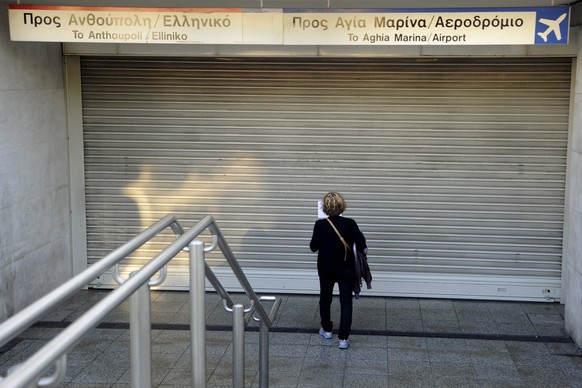 Nichts geht mehr: eine Metro-Station in Athen.