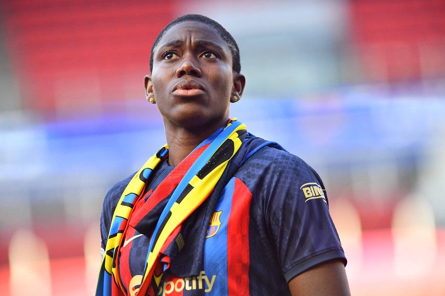 EINDHOVEN, NETHERLANDS - 3 June, 2023: Asisat Oshoala. The final football match of UEFA Women s Champions League FC Barcelona, Barca Femeni - VfL Wolfsburg Women at Philips Arena PUBLICATIONxNOTxINxRU ...