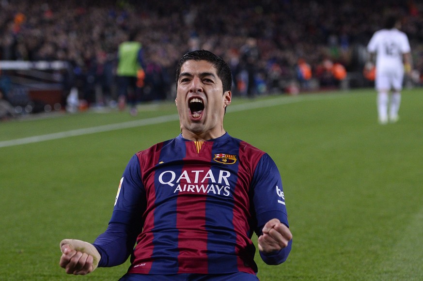 Matchwinner Luis Suarez feiert sein Tor zum 2:1.