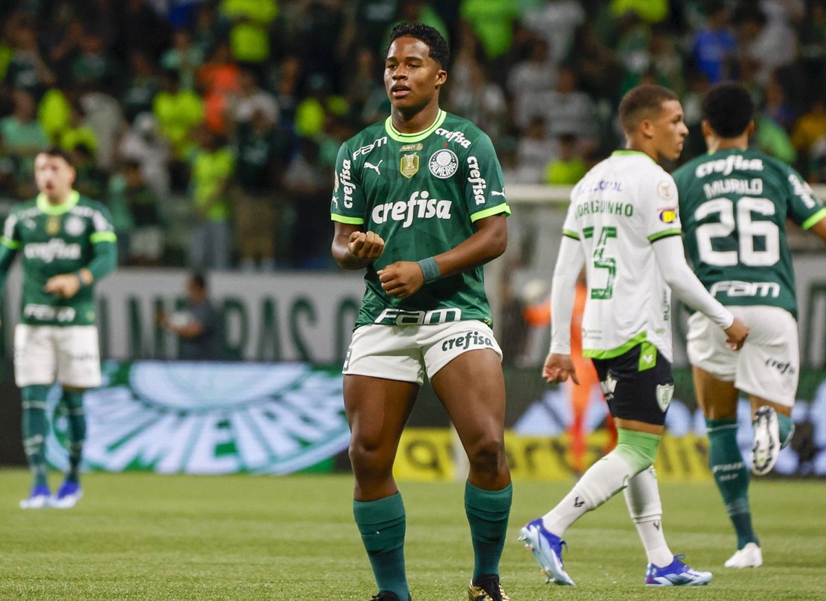 Match between Palmeiras and America-MG for the Brazilian Football Championship 2023 Sao Paulo SP, 11/29/2023 - BRASILEIRO/PALMEIRAS Allianz Parque, in the west zone of Sao Paulo-SP, on the evening of  ...