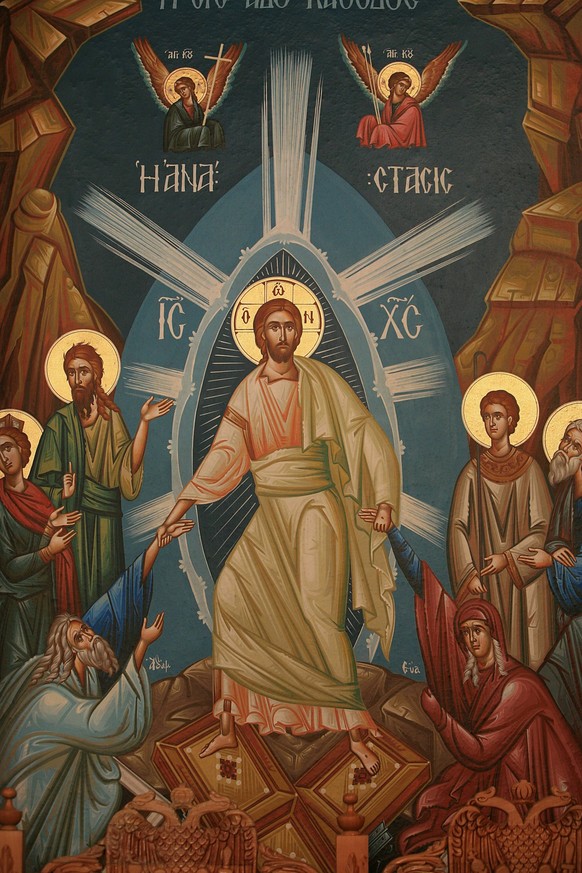 Greek orthodox icon : Christ&#039;s resurrection PUBLICATIONxINxGERxSUIxAUTxHUNxONLY 971_07_GR374413B

Auferstehung auferstanden Ostern Easter Pascha Jesus Christ Christus ICXC NIKA Christos anesti An ...