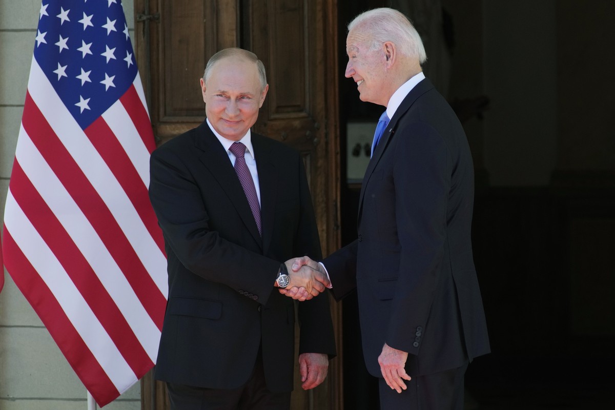 FILE - Russian President Vladimir Putin, left, and U.S President Joe Biden shake hands in Geneva, Switzerland, on June 16, 2021. (AP Photo/Alexander Zemlianichenko, Pool, File)
Russia US Past Meetings