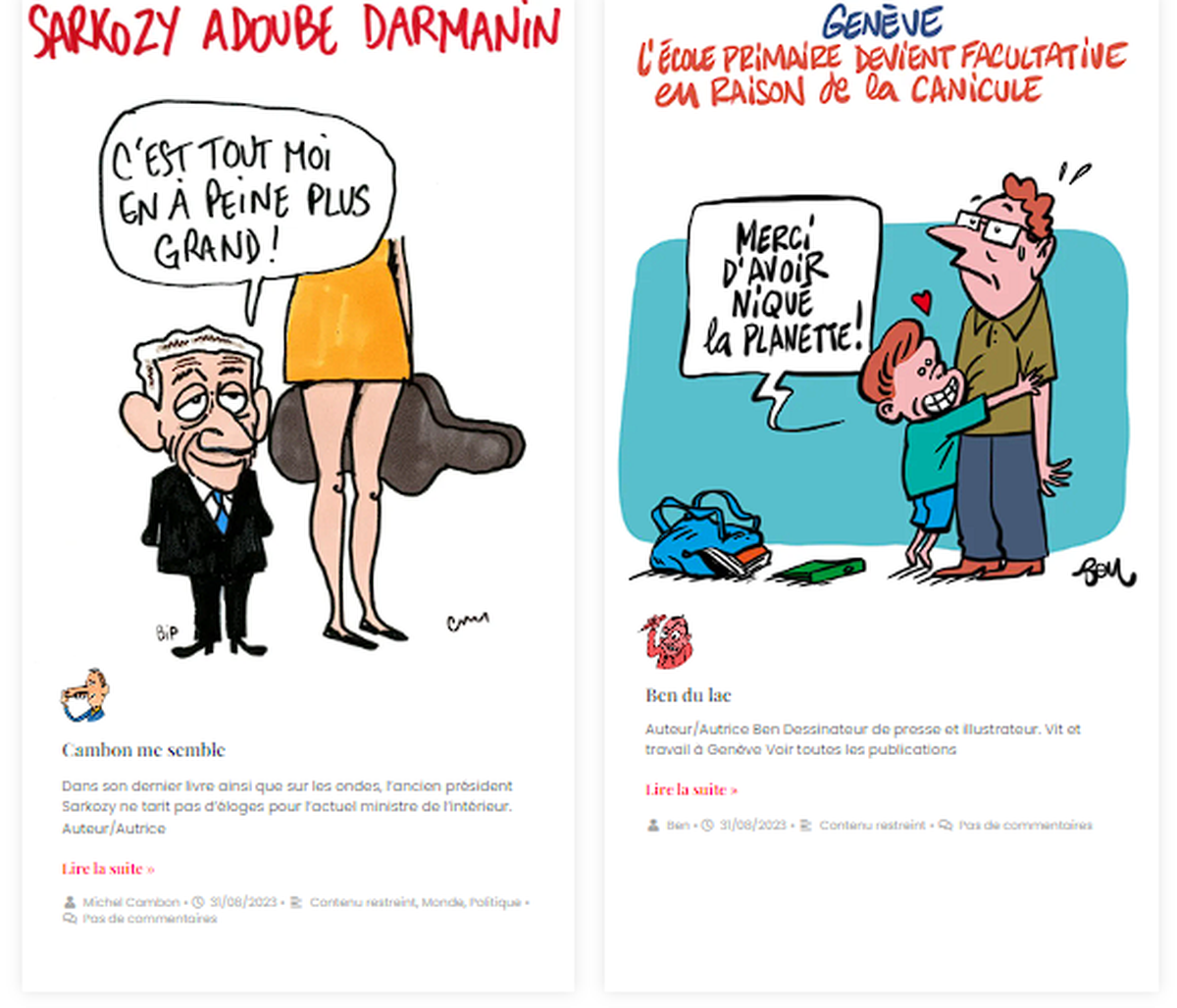 Capture d'écran du site de La Torche.