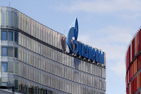 epa09916750 Exterior view of the Gazprom building in St. Petersburg, Russia, 29 April 2022. Gazprom has completely suspended gas supplies to the Bulgarian company Bulgargaz and the Polish PGNiG. The r ...