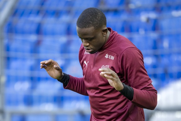 Switzerland's Denis Zakaria during a training session of the Swiss national soccer team, one day before the international soccer match between Switzerland and Germany, in Basel, Switzerland, on T ...