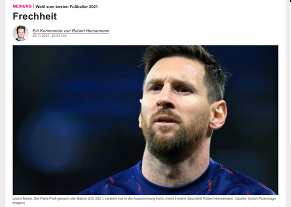 t-online zu messis sieg am ballon d'or