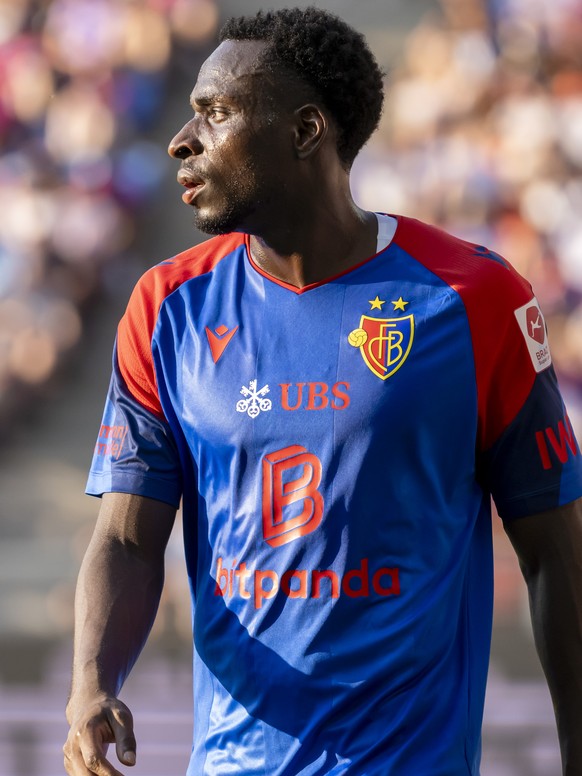 Philip Otele (BAS) nach seiner Auswechslung im Fussball Meisterschaftsspiel der Regular Season der Swiss Super League zwischen dem FC Basel 1893 und dem FC Lausanne-Sport im Stadion St. Jakob-Park in  ...