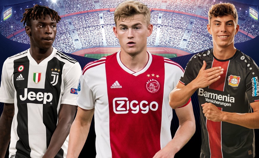 Moise Kean, Matthijs De Ligt und Kai Havertz sind drei der begehrten Shooting-Stars.