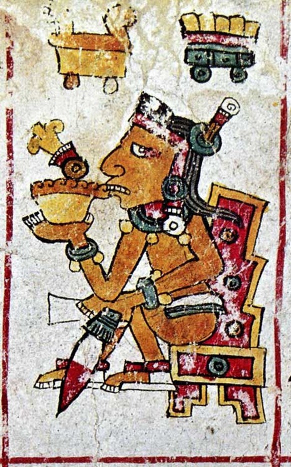 Kakaogetrränk Maya, Azteken (?)
http://www.mexicolore.co.uk/images-7/744_02_2.jpg