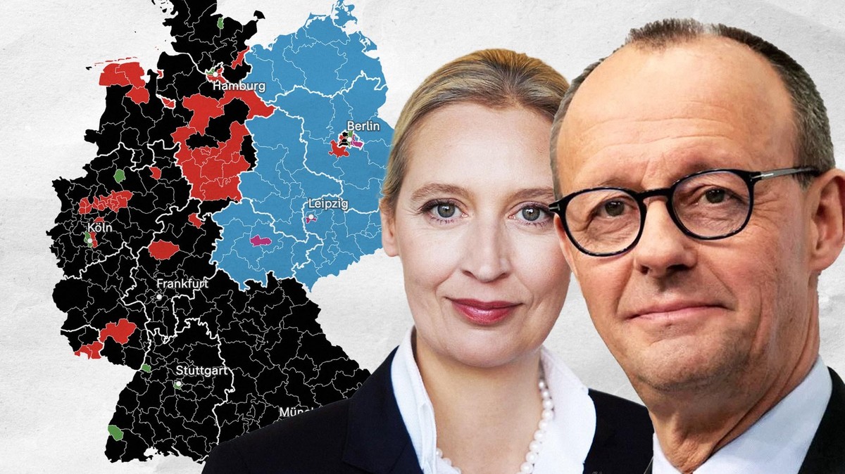 Alice Weidel (AfD) et Friedrich Merz (CDU).