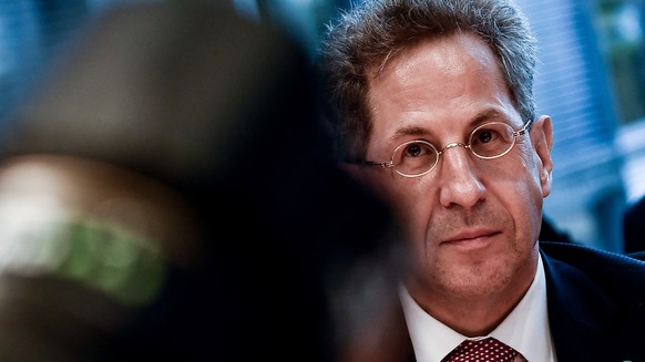 epa07015259 Hans-Georg Maassen, President of the German Federal Office for the Protection of the Constitution prior to Committee on Home Affairs at the Bundestag in Berlin, Germany, 12 September 2018. ...