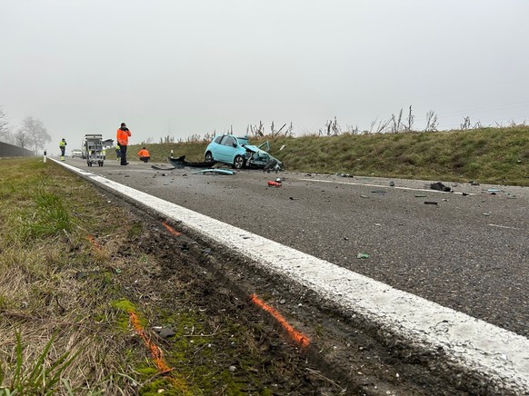 Ausserhalb von Waltenschwil stiessen am 18. Dezember 2023 ein Auto und ein Lastwagen frontal zusammen. Für den Automobilisten kam jede Hilfe zu spät.