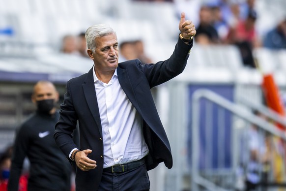 Vladimir Petkovic, l&#039;entraineur des Girondins de Bordeaux, lors de la rencontre de Ligue 1 du championnat de France de football entre le FC Girondins de Bordeaux et Clermont Foot le dimanche 8 ao ...